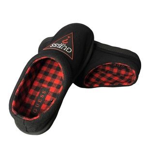 Guess Men House Slipper Plaid Slides Winter Slides Winter house Slipper Size 7.5